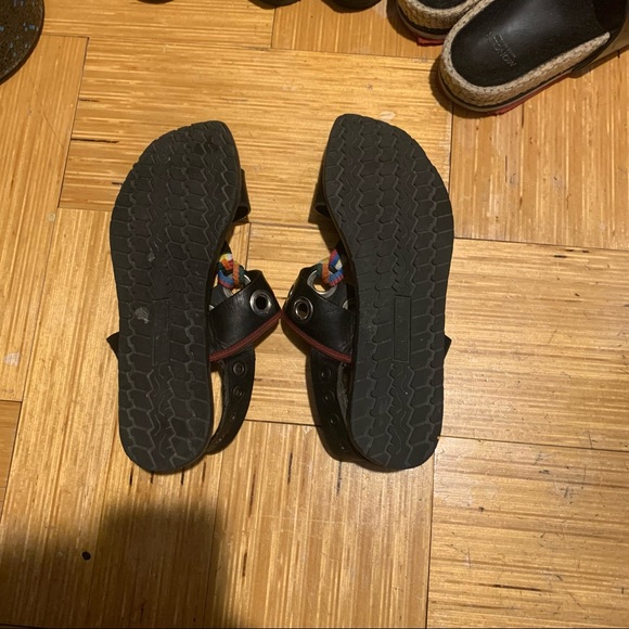 Bottega Veneta Black Leather Grommet Flat Sandal - 39